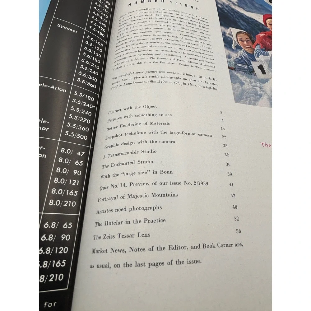 Grossbild Technik‎ Magazine 1959 1956 English Edition VTG Photography Journals